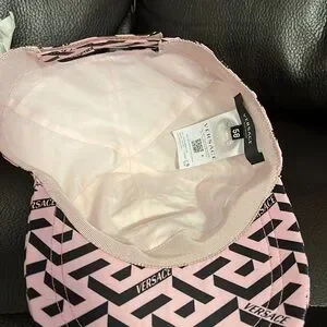 Versace unisex Greca logo monogram nylon rubber patch logo baseball cap hat NEW Versace | Accessories | Versace Unisex Greca Logo Monogram  main image 4